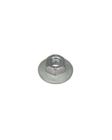 Dado M6 con rondella elastica, zincato bianco