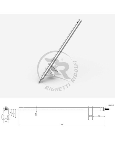 Piantone Sterzo M8 L.500 mm (Compatibile BIRELART e altri)