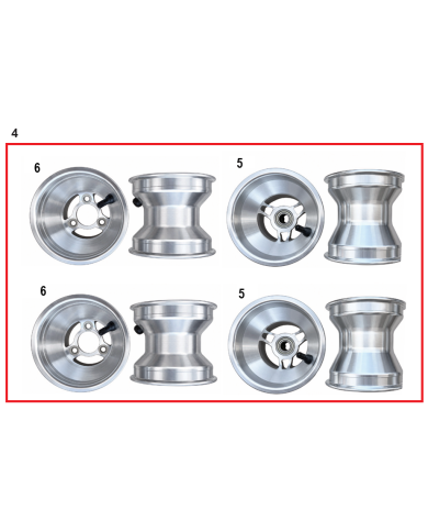Set cerchi alluminio H110 - H140 mini